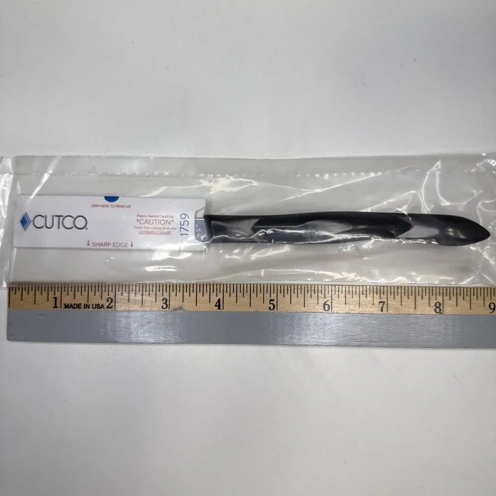 Cutco 1759 Classic Handle Serrated Table Knife Black Handle Sealed Package New